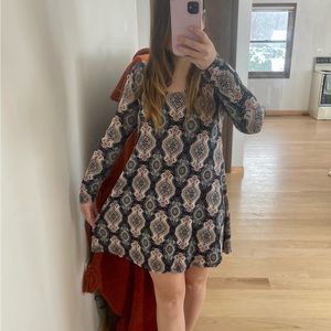 Francesca’s patterned jersey dress